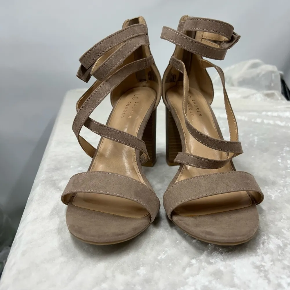Lauren Conrad Walnut Taupe Women's High Heel Sandals size 10 Medium - Image 6