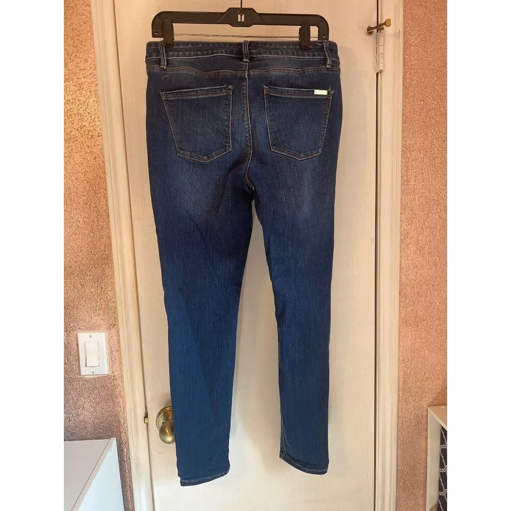 White House Black Market Womens Skinny Distressed Jeans Size 26 Blue Stretch Den - Image 6