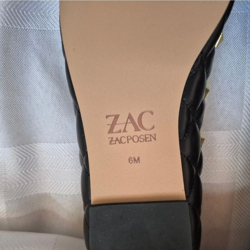 NWOB Zac Posen Leather Flats Black Size 6 - Image 10