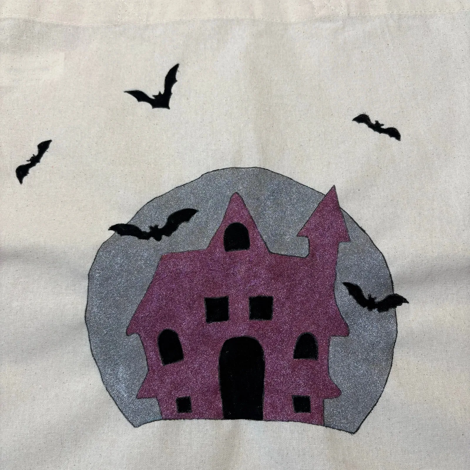 Fall Halloween Hand Painted Cotton Tote Bag - Image 6
