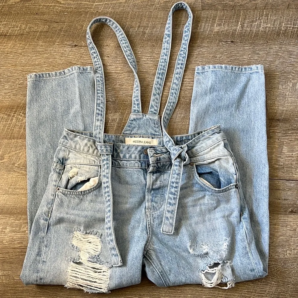 Hidden Jeans Overalls SZ 25 - Image 2