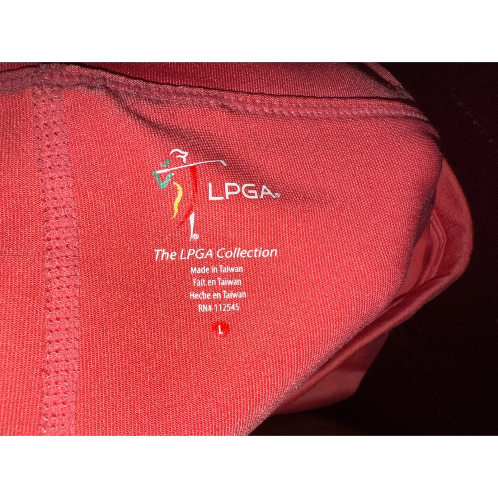 LPGA Collection‎ Coral Pink Skort Athletic Golf Tennis Activewear Womens Size L - Image 5