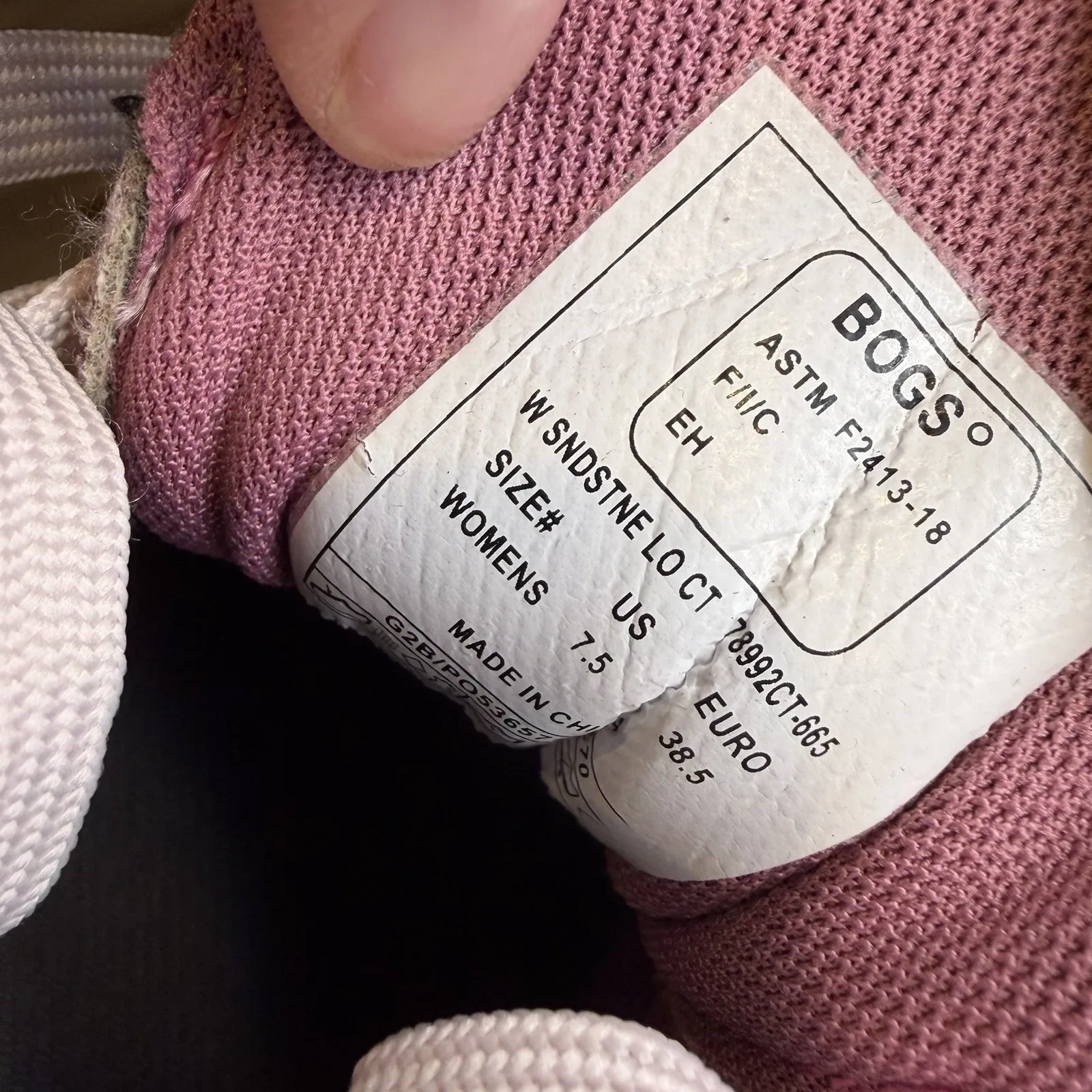 NEW Bogs Sandstone Lo CT Womens Sz 7.5 Misty rose Pink Composite Toe Safety Shoe - Image 10