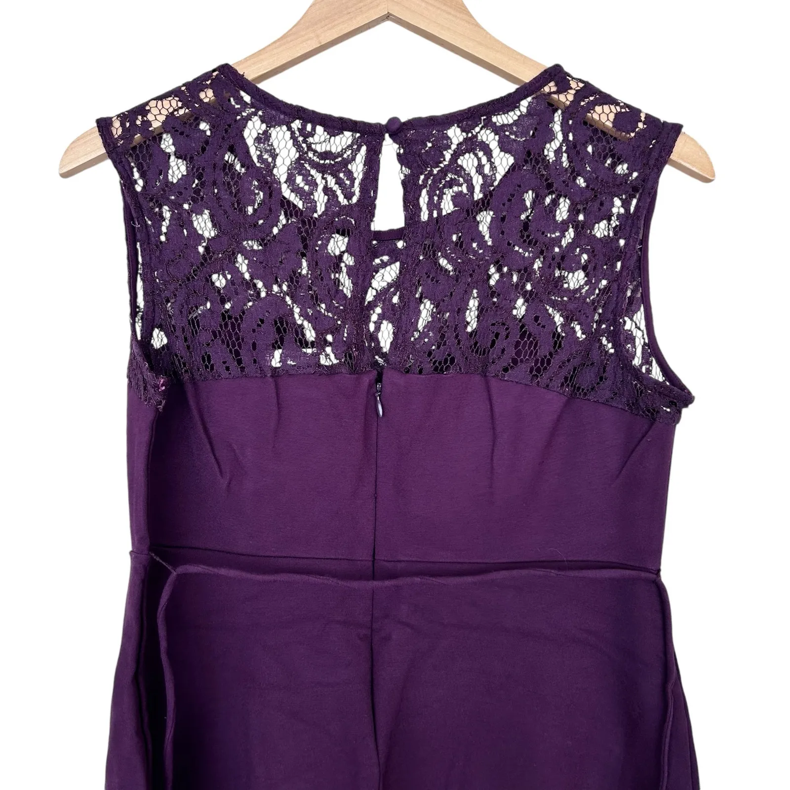 Lot of 2 Motherhood Maternity Dresses Purple Black Lace Sz M - Image 9