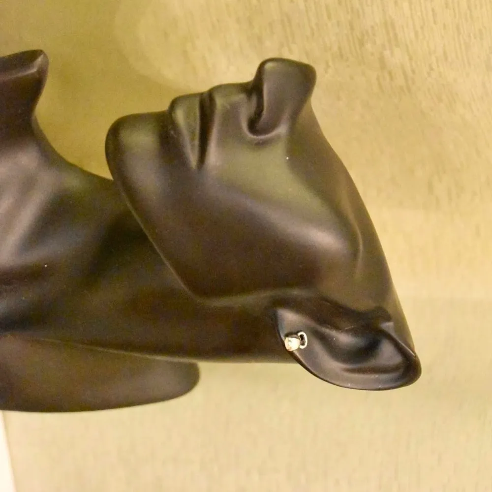 Dumbbell Earrings Silver - Image 3