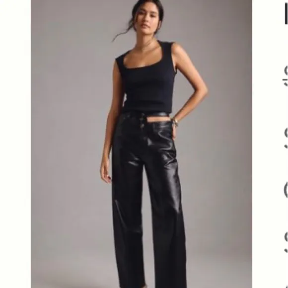 Black Square Neck Tank Top - Image 3