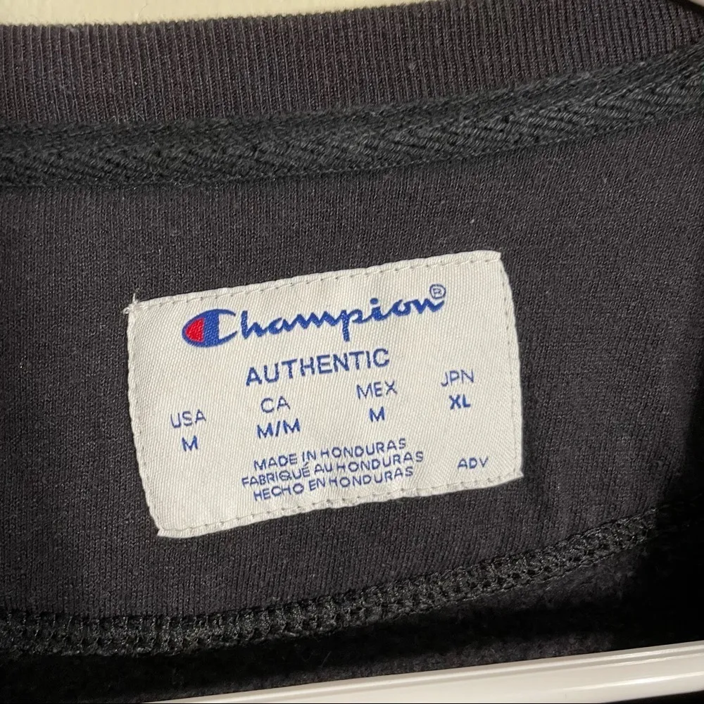 Champion black crewneck sweater pullover women’s casual long sleeves comfortable - Image 3