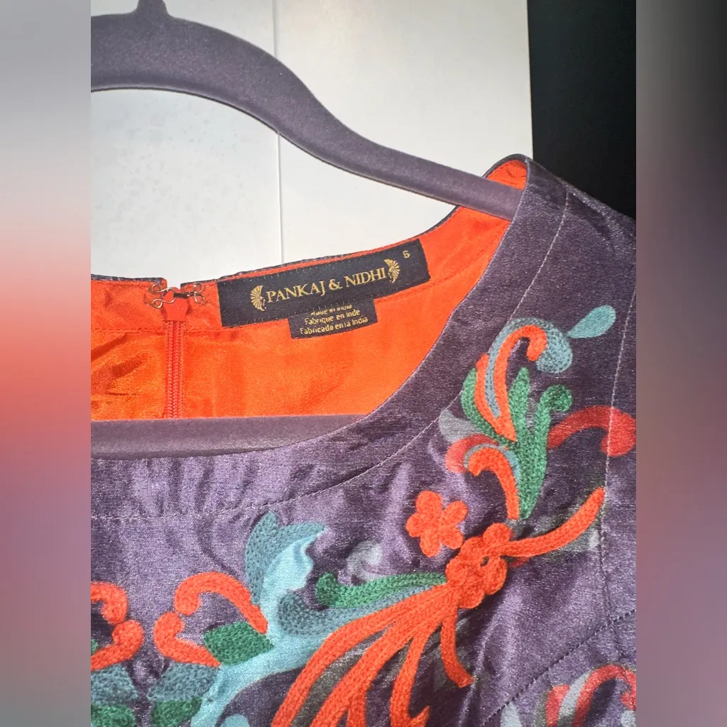 NWOT PANKAJ & NIDHI From Anthropologie Embroidered Octave Dress - Image 7