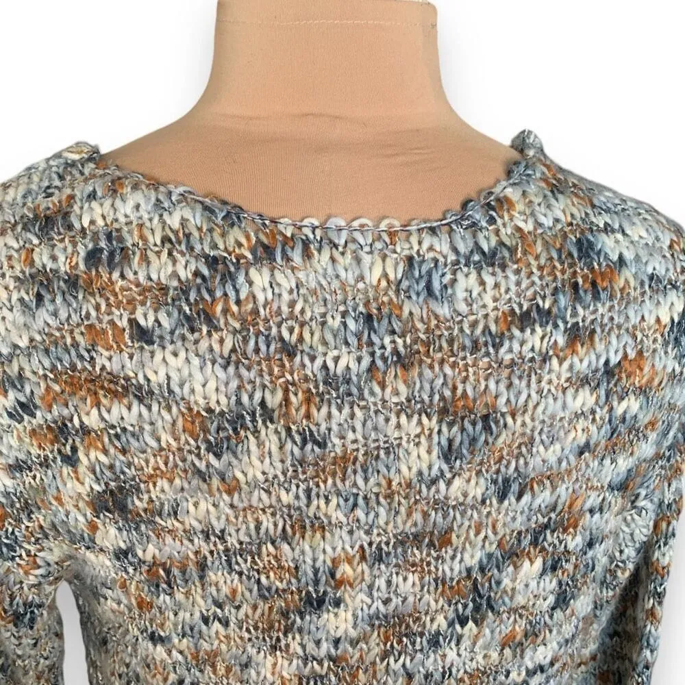Idyllwind Miranda Lambert Multicolor Oatmeal Neutral Knit Pullover Vneck Sweater - Image 4
