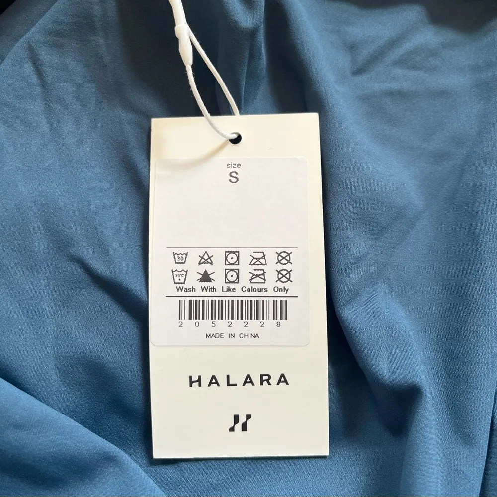 NWT Halara Drawstring Flare 2-in-1 Pocket Mini Casual Dress w Tube Top in Blue S - Image 11