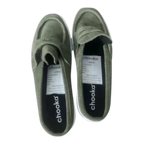 Chooka Leota Olive Suede Mules Size 6 Women Loafers Comfort Shoes Green Backless - Image 7