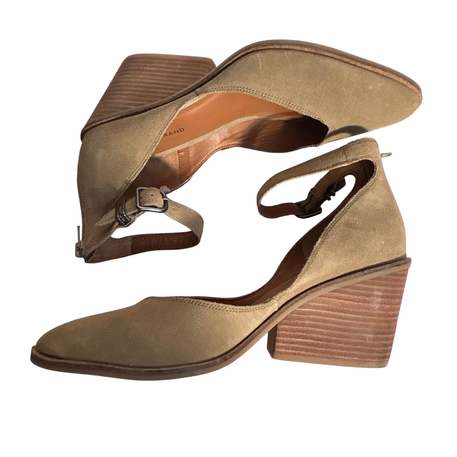 Lucky Brand Stephie Tan Suede Wedge Ankle Strap Heels Shoes Women 11M - Image 7