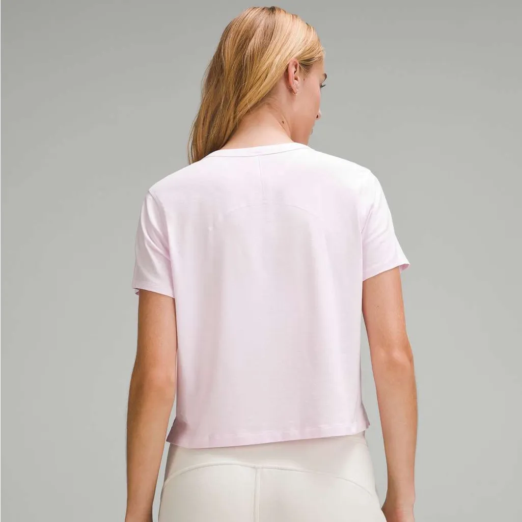 Lululemon tee short sleeve Classic-Fit Cotton Blend T-Shirt Meadowsweet Pink - Image 5