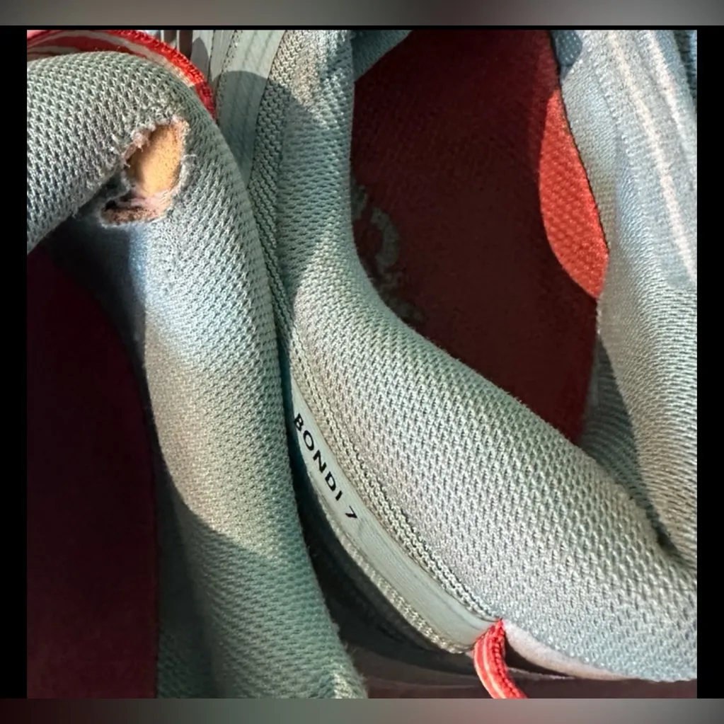 Hoka‎ One One Womens Bondi 7 1110531 AEBL Blue Running Shoes Sneakers Size 10 D - Image 7