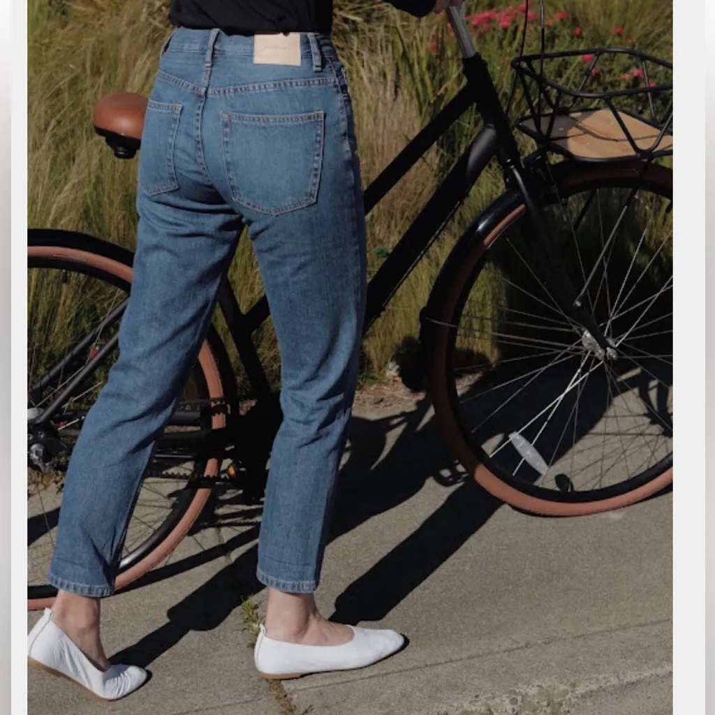 Everlane Lightweight distressed THE SUMMER JEAN Straight Jeans Classic Size 25 - Image 2