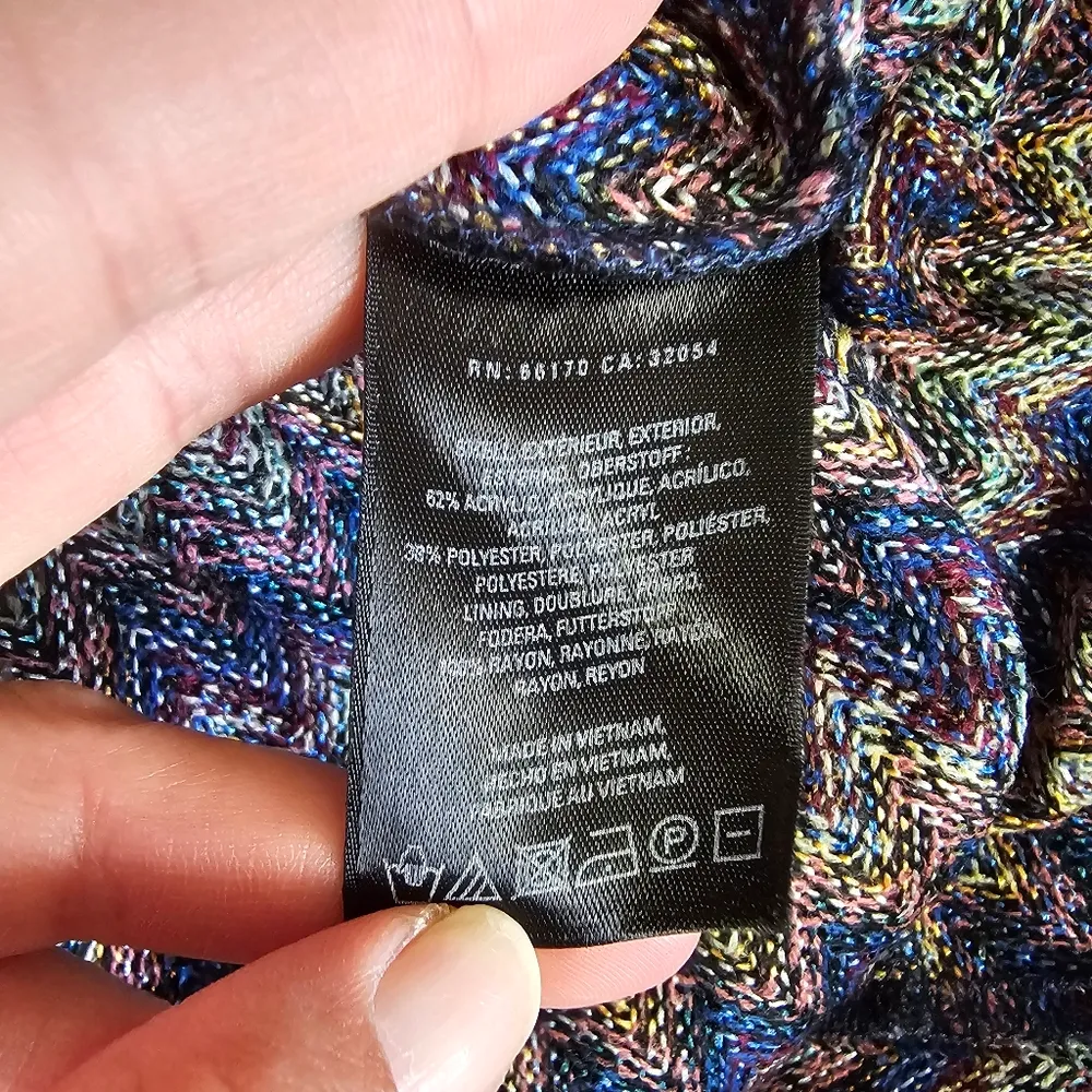 Anthropologie Maeve Westwater Chevron Knit Aline Sleeveless Dress Size Large - Image 8