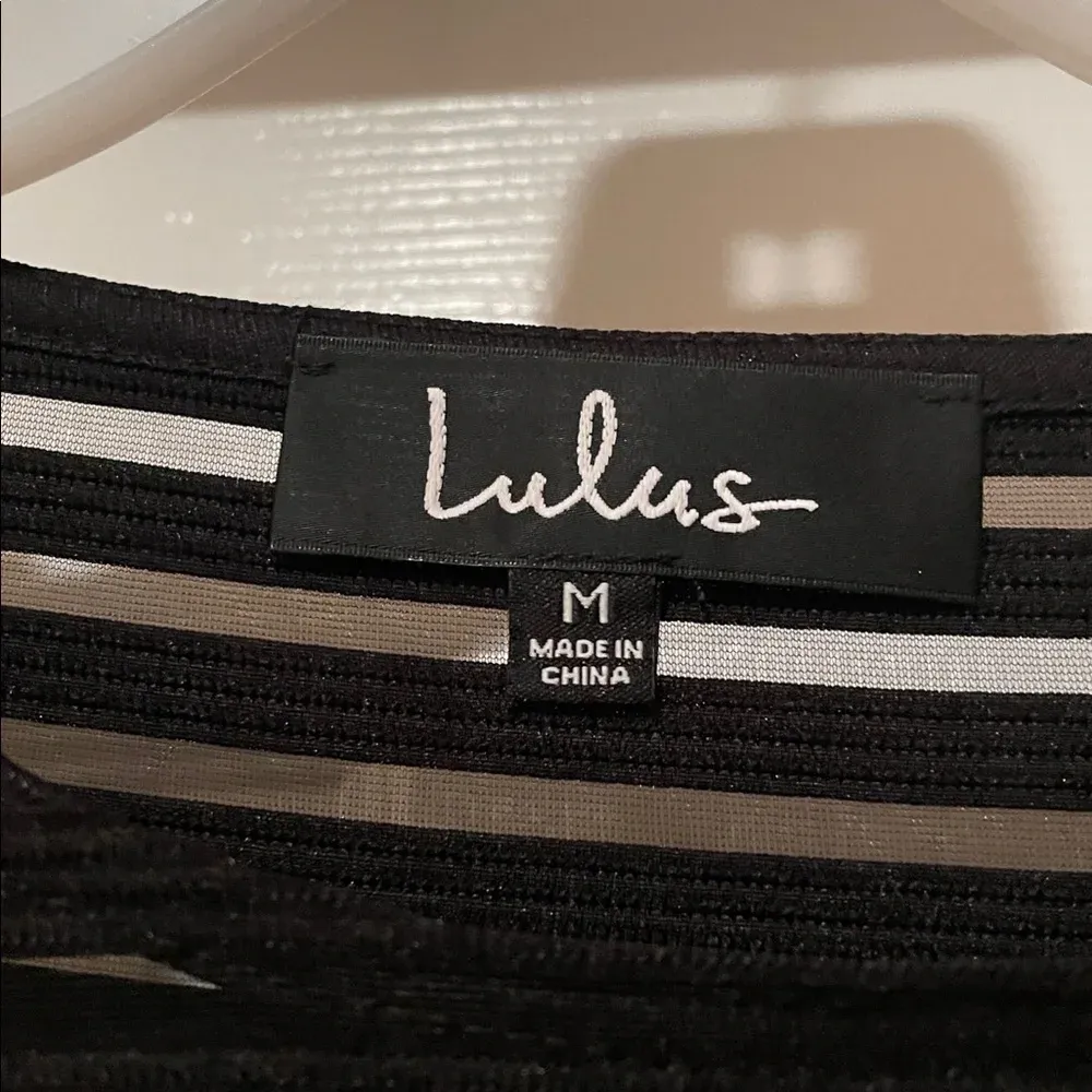 Lulu's Elegant Black Long Sleeve Dress - Image 2