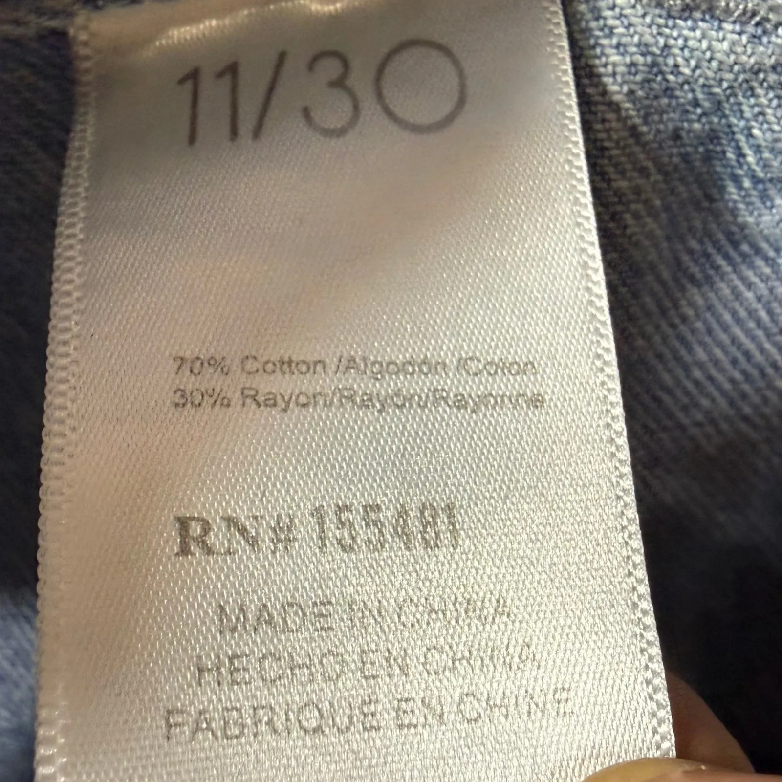 Simple Society 30X29 Butterfly Print Denim Jean SoftGoth Grunge Fairy Fest Y2K - Image 8