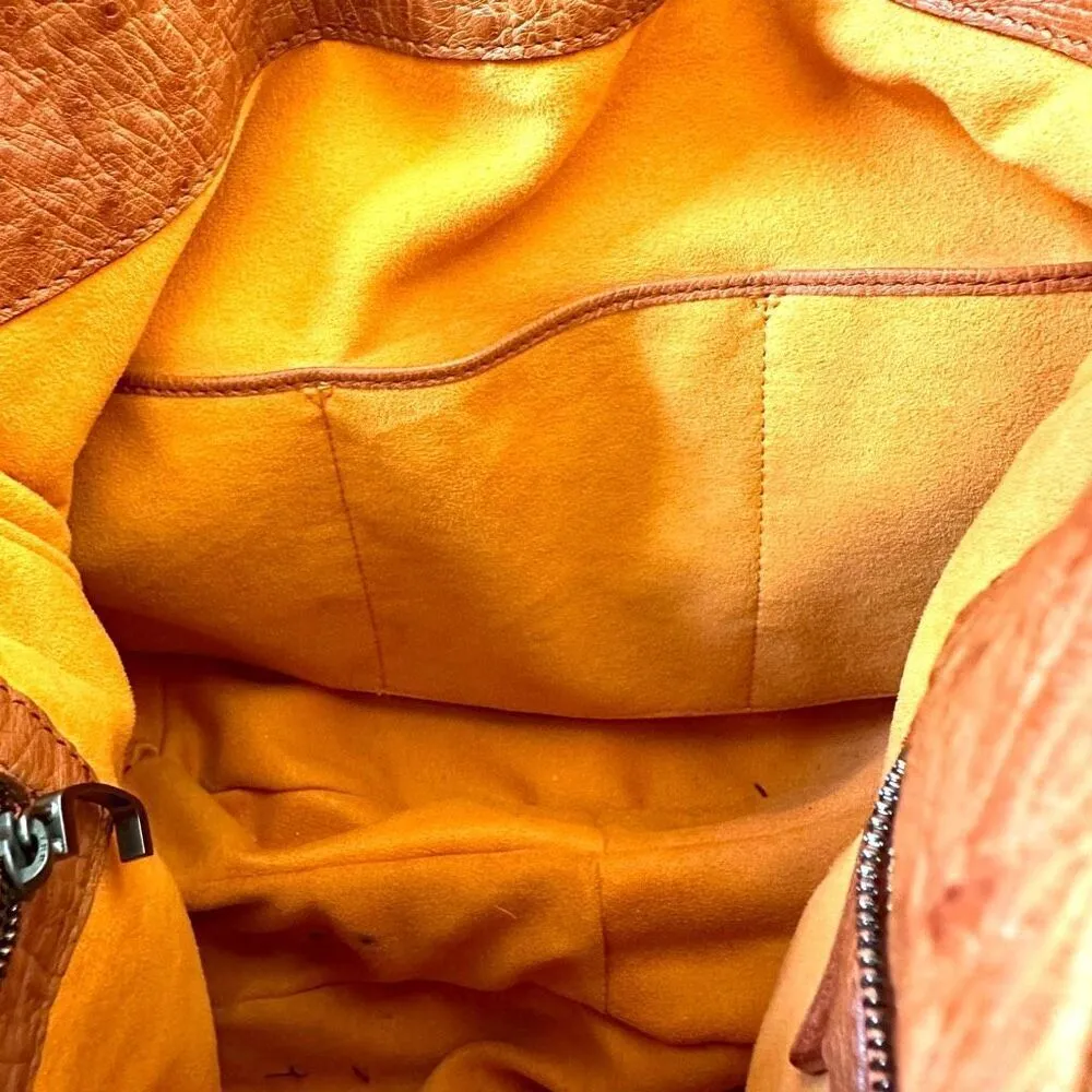 Nuti orange ostrich shoulder bag - Image 6