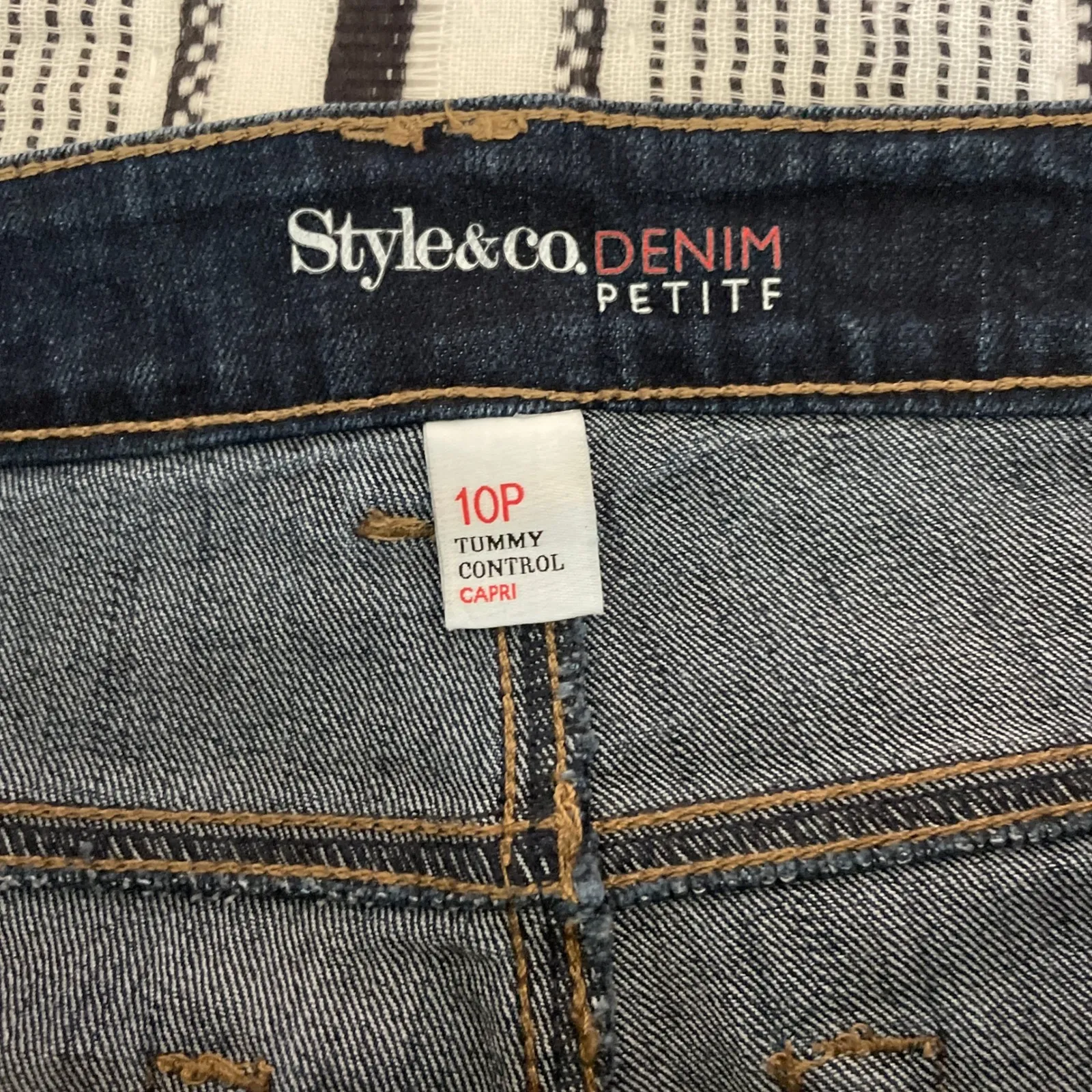 Style & Co. Denim Petite Capri‎ Jeans 10 Dark Wash Normcorel Pants Mature Y2K - Image 2