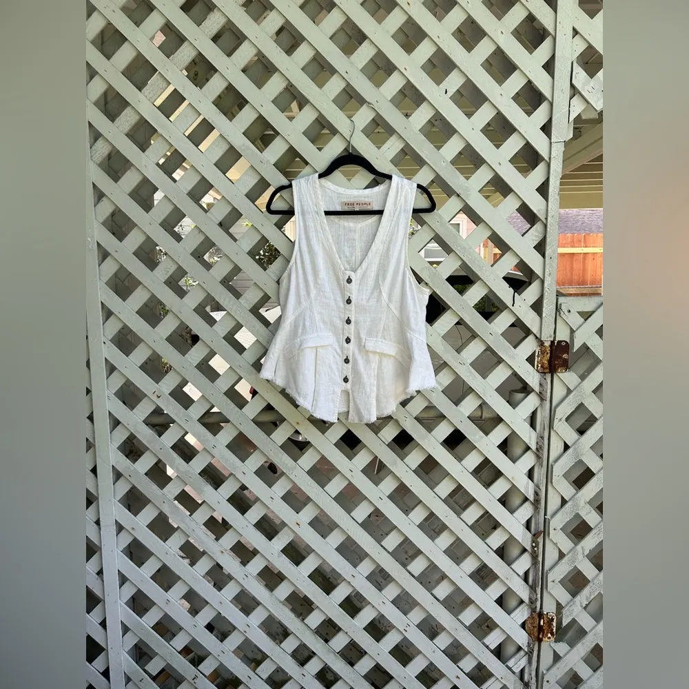 Free people Laruso Linen Vest - Image 7