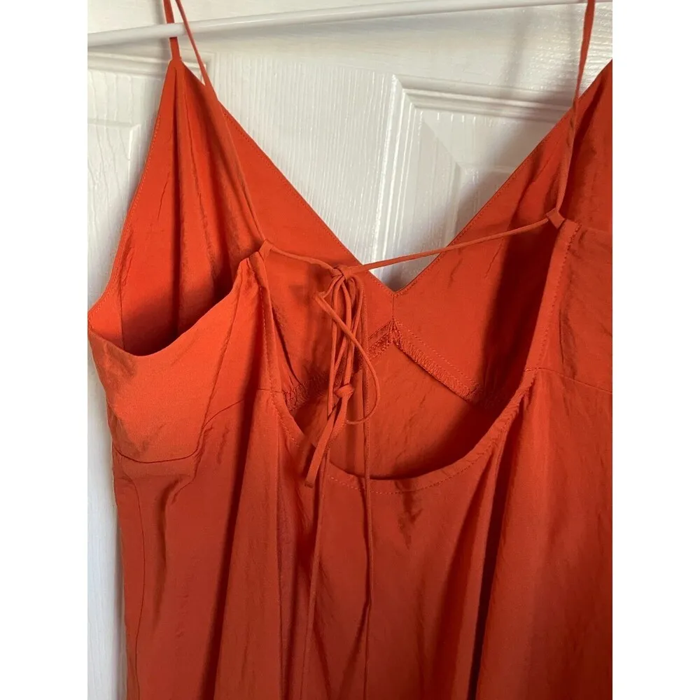 Madewell $88 Layton Mini Slip Dress in Orange Size 8 - Image 5