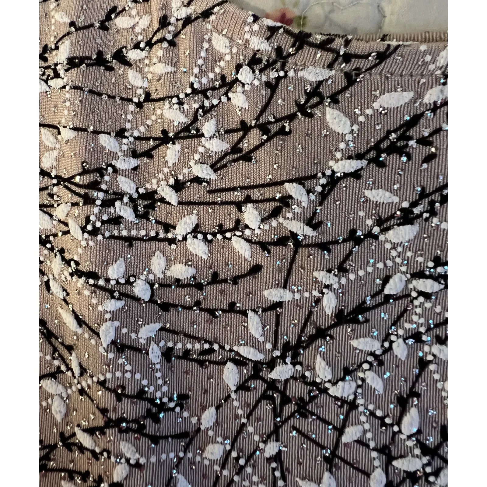 Alex Evenings Womens Camisole Top with Cardigan, Size S Tan Stone Embellished - Image 6