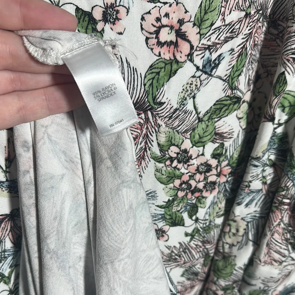 J Jill Wearever Floral Sleeveless‎ Maxi Dress | Large Petite Green Size undefined - Image 7