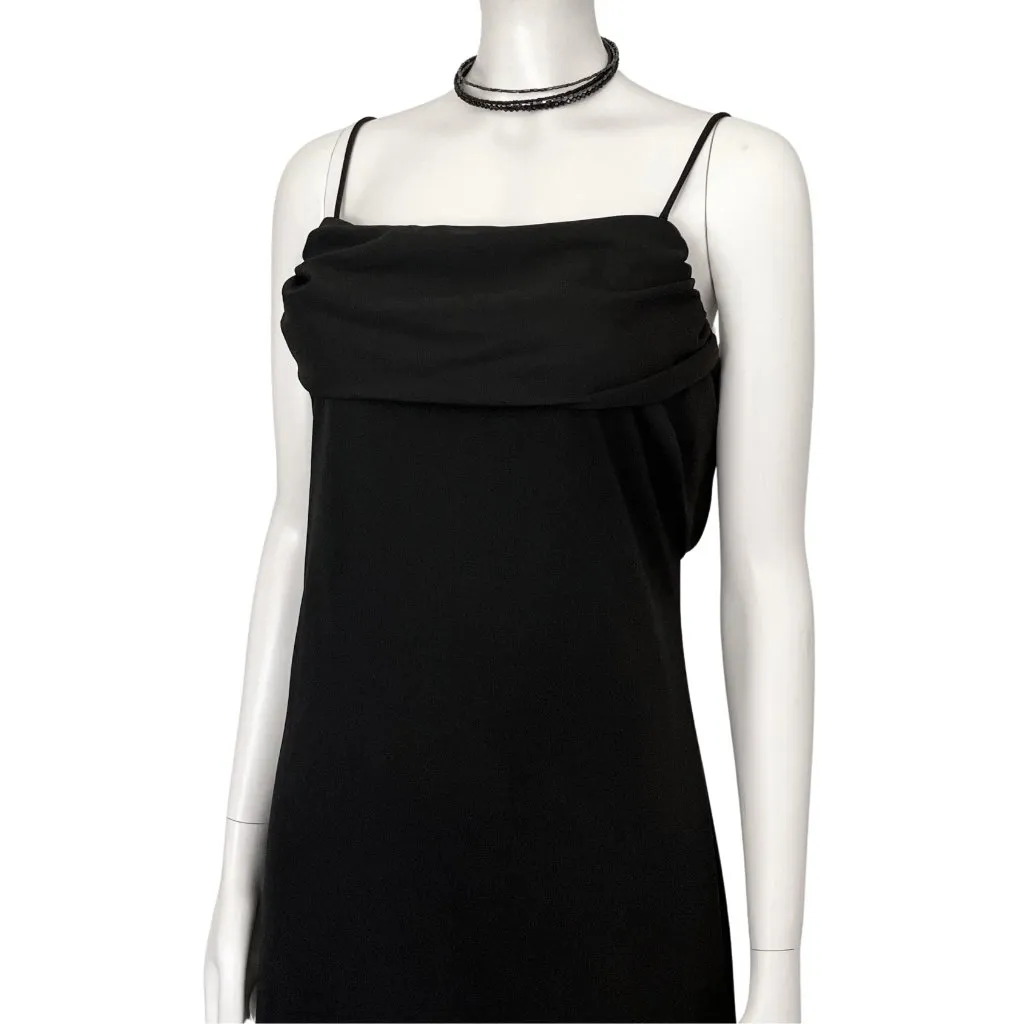 Vintage 90s Black Prom Dress Back Sash. Medium 8. Whimsigoth Gothic Glam Formal - Image 13