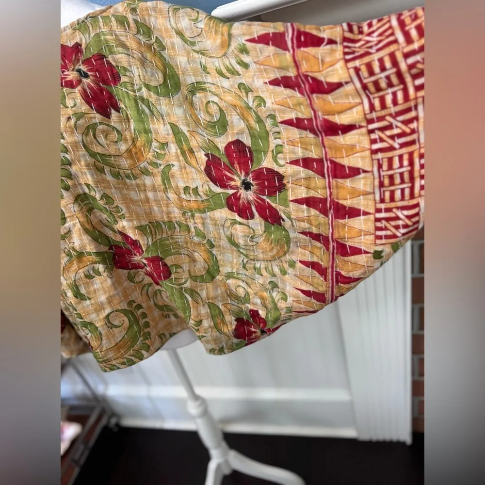 NWT Wevez Kantha Stitch Patchwork Top ~ Stunning! OSFM - Image 4