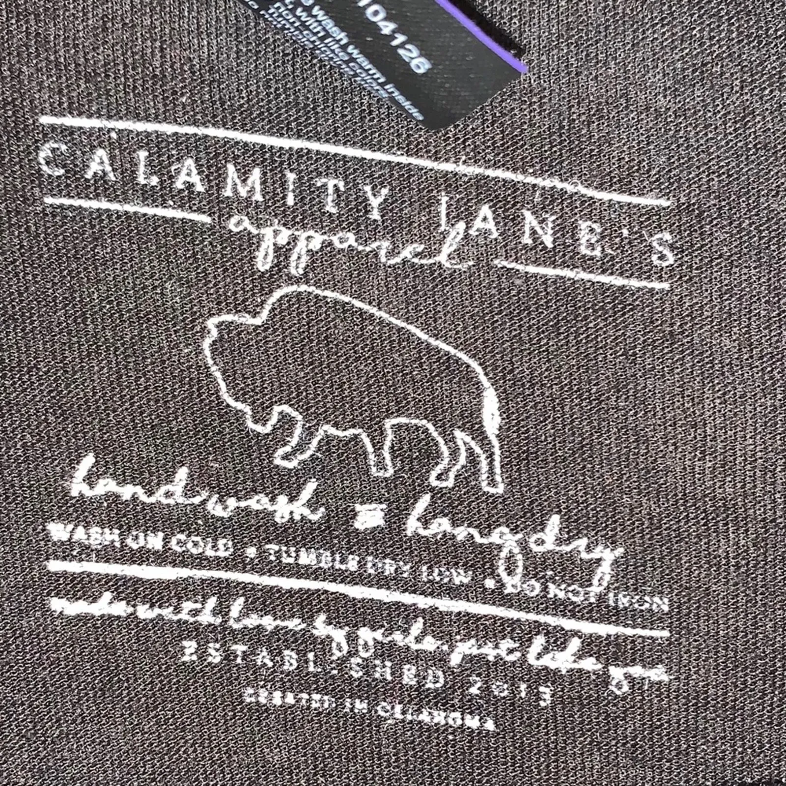 Calamity Jane Graphic Oklahoma Short Sleeve Tee Black Size L - Image 4