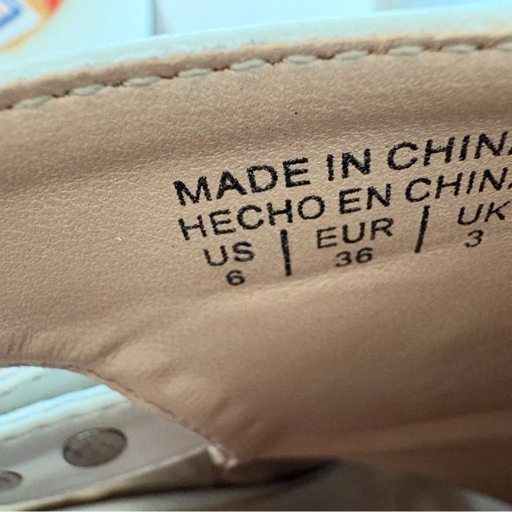 Call It Spring by Aldo White Peep-Toe Heeled Boots size 6 - Image 9