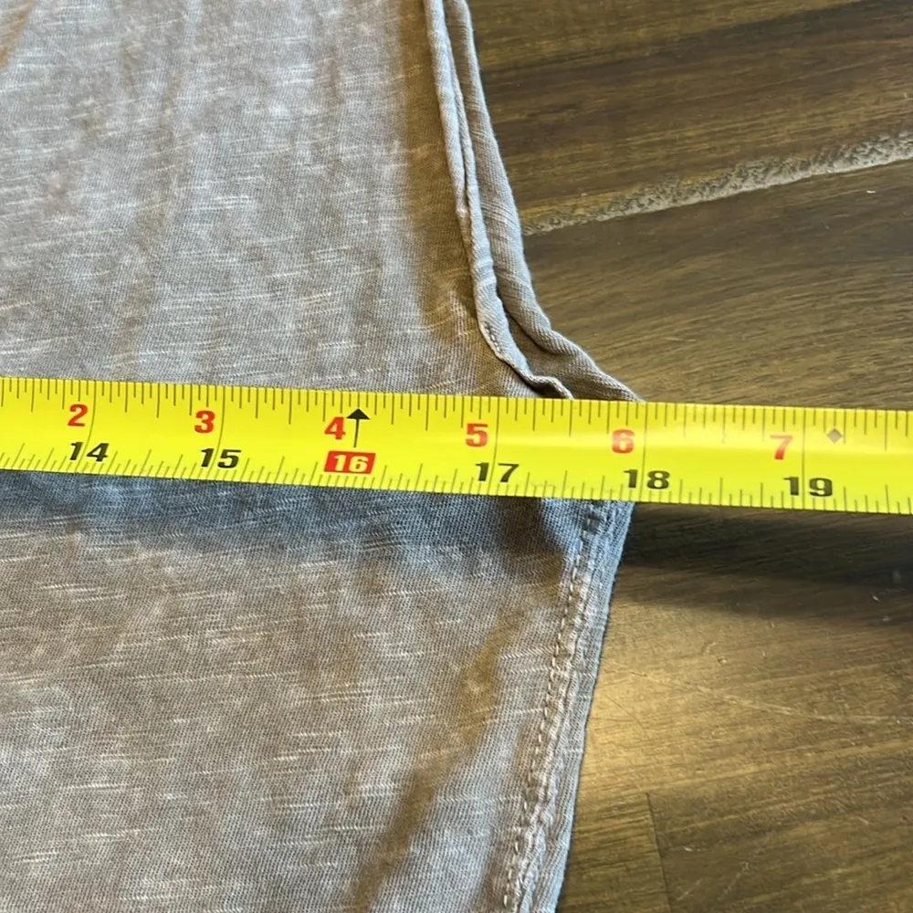 Free People We The Free Cowl Neck Tank Top Slouchy Boho Brown Tan Distress Boxy - Image 6