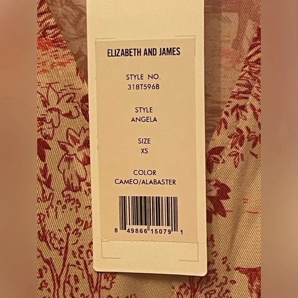 Elizabeth and James Angela Toile silk blouse- XS - Image 7