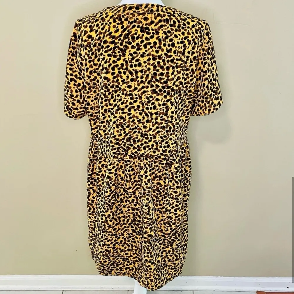 NWT L love leopard print shirt dress size m Gold Size M - Image 3