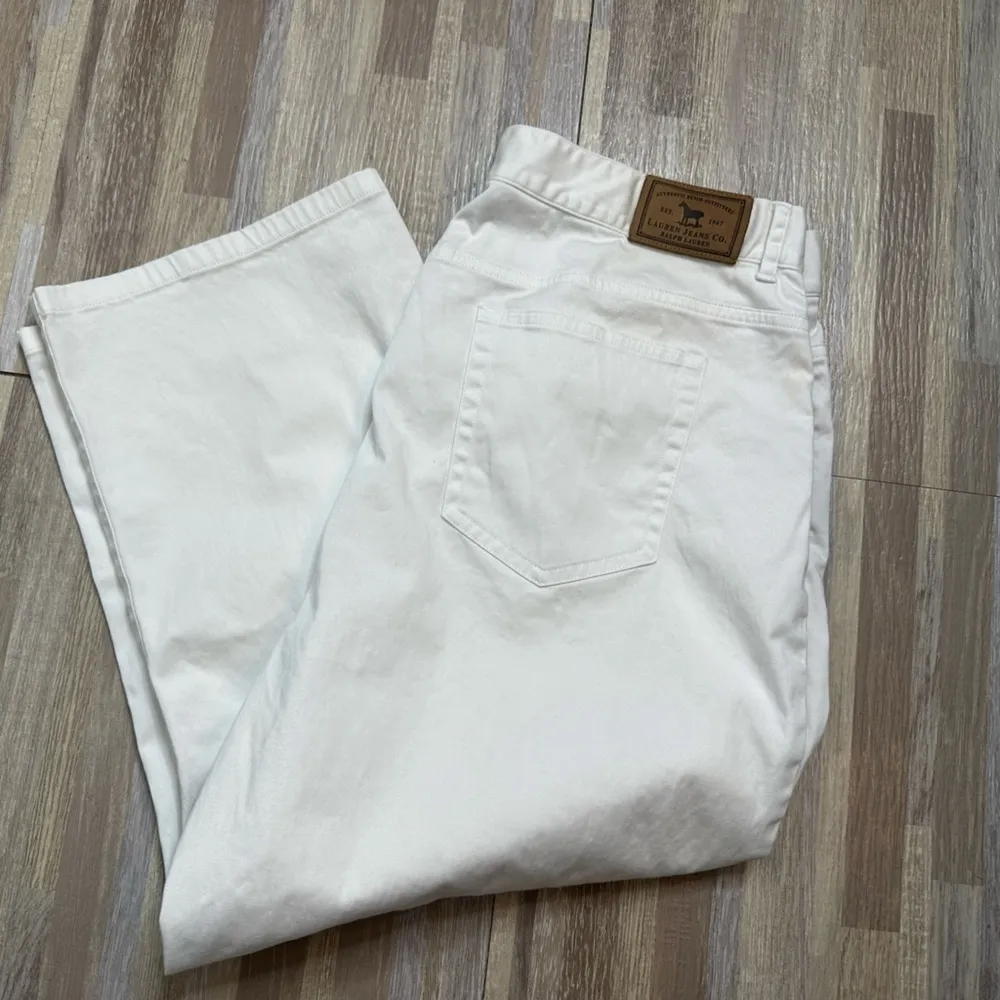 Lauren Ralph Lauren White Denim Classic Straight Cropped Capris Jeans, Size 12 - Image 14
