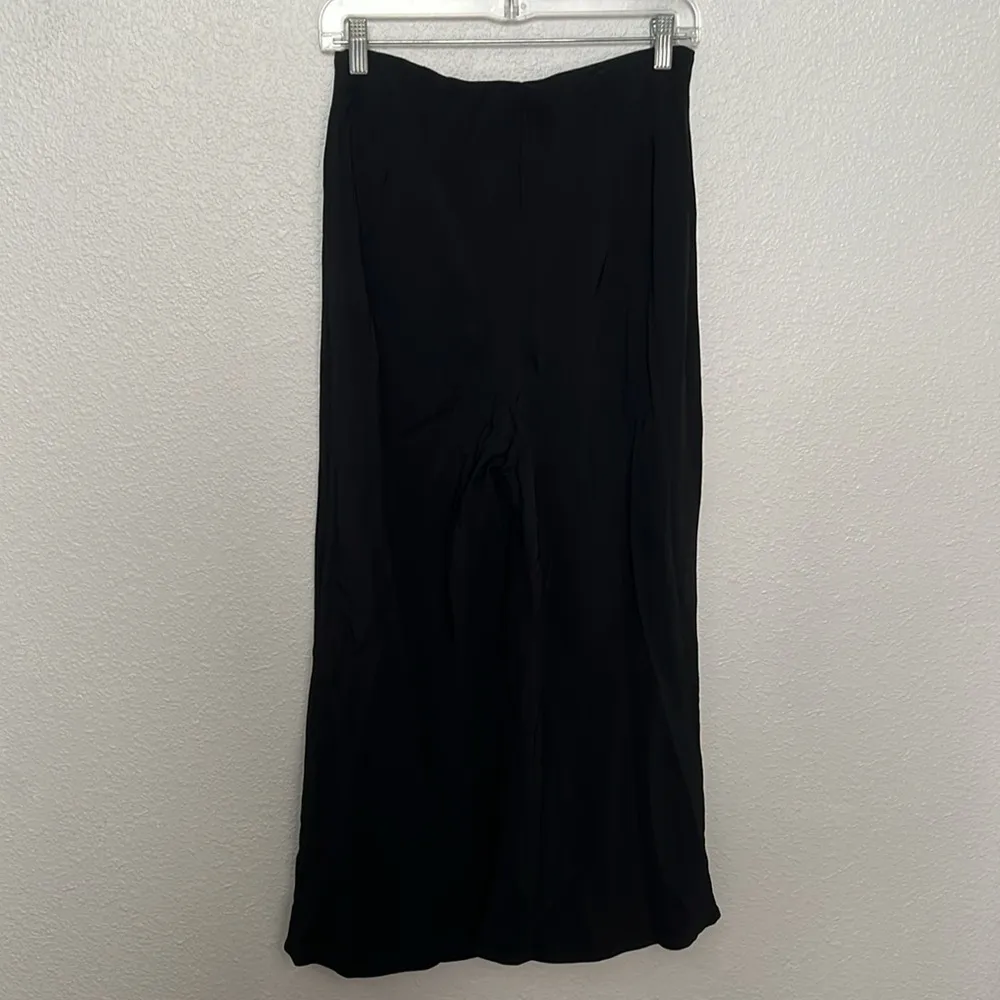 House of Harlow Pull On Cropped Wide Leg Black Pants Size 8 - Image 7