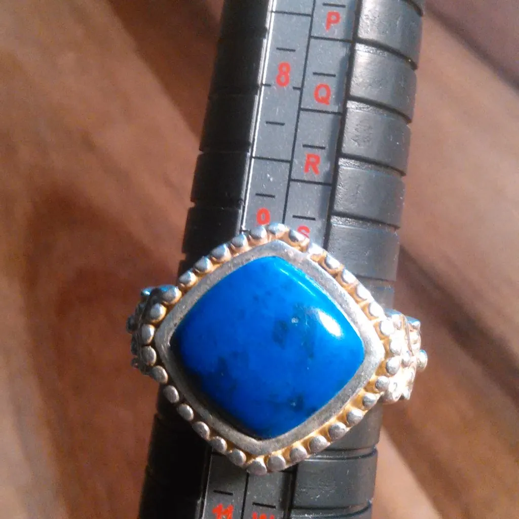 Artisan Crafted Lapis Lazuli Sterling Silver Ring (Size 10) - Image 4