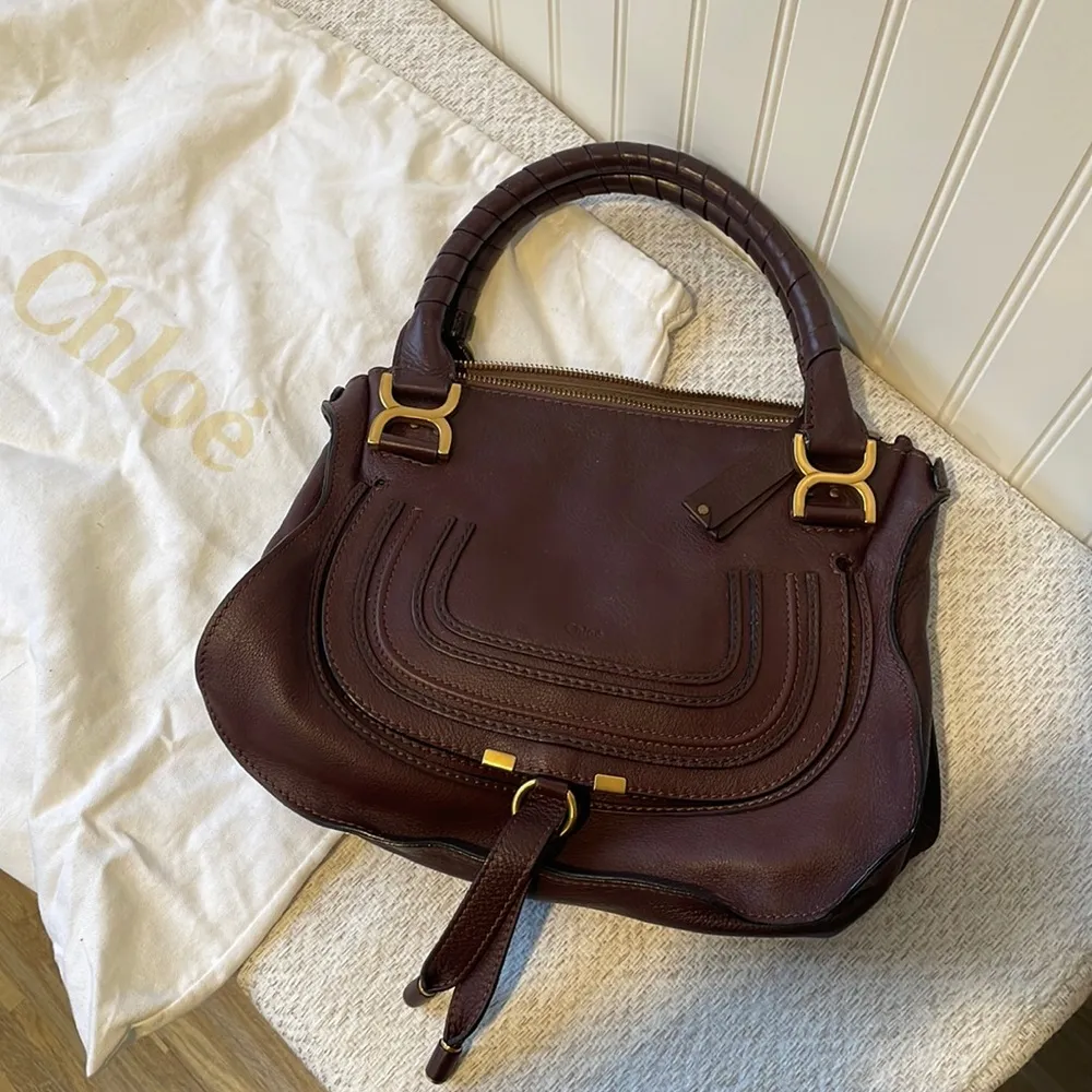 Chloe Marcie burgundy bag - Image 3