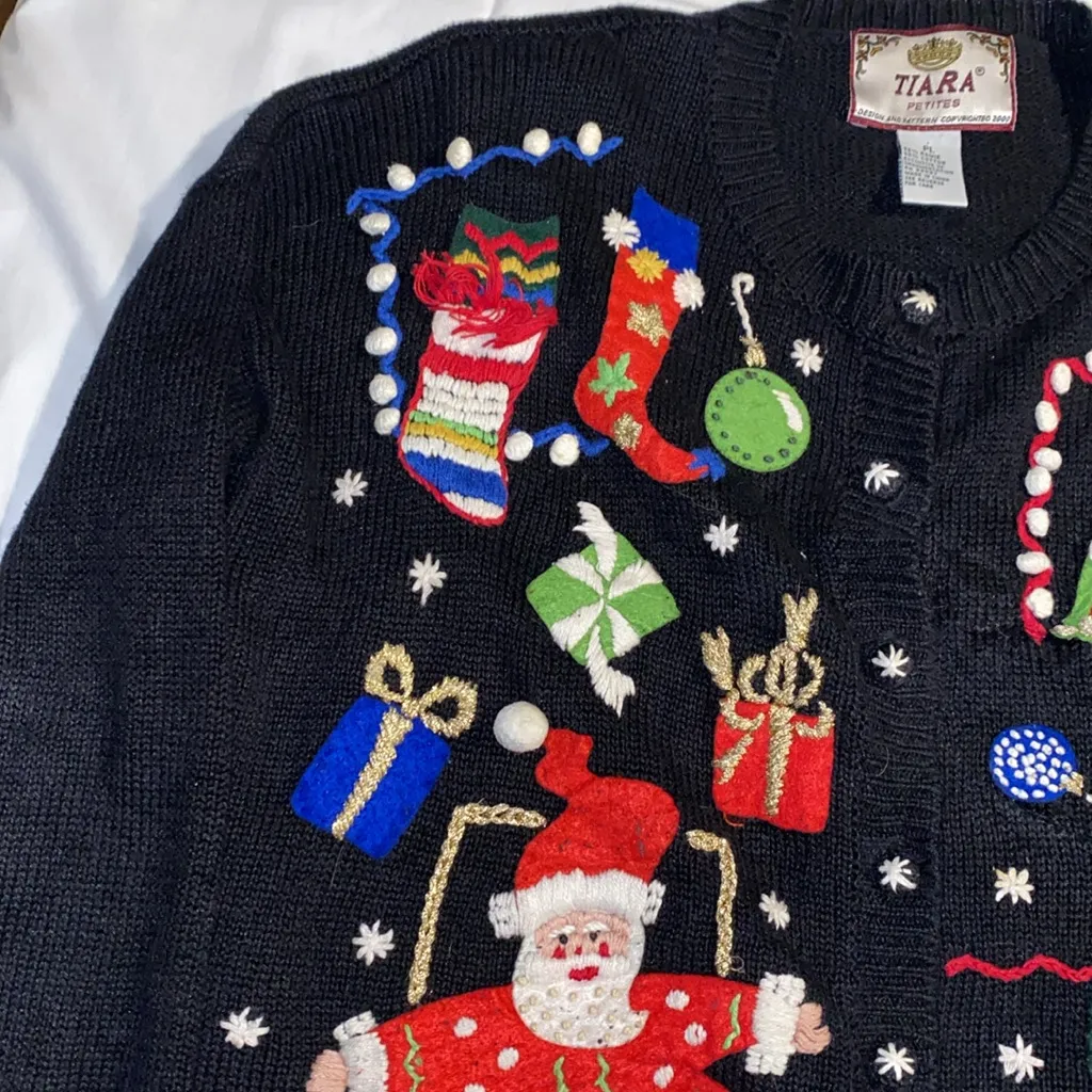 Vintage 90’s Tiara Christmas Sweater size LP Size L - Image 2