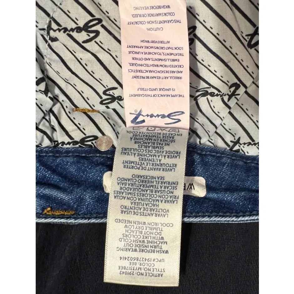 Seven7 Weekendsum Women's Size 6 Blue Denim Cutoff Embroidered Bee Daisy Pocket - Image 6