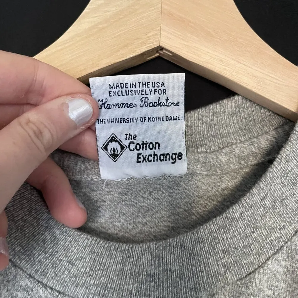 Notre Dame Gray T-Shirt By The Cotton Exchange women's size small casual top - Image 5