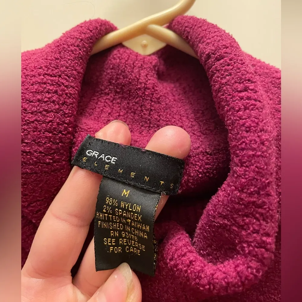 Women's Pink Turtleneck Sweater - Image 3