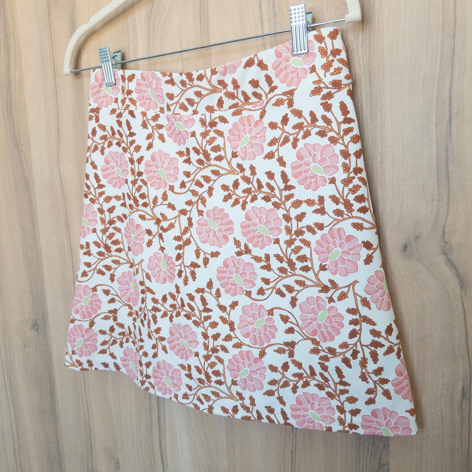 Smith & Quinn Floral Active Skort Size XS Pink Brown Sporty Preppy Tennis Golf White - Image 5