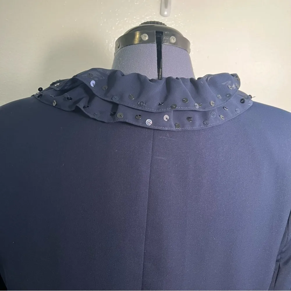 La Femme Formal Jacket Navy Blue Sequins - Image 12