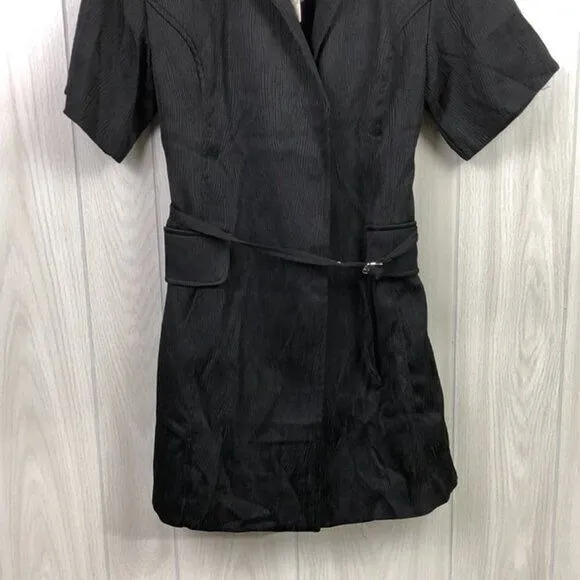 4SI3NNA Lorenzo Short Sleeve Belted Blazer Dress Womens XS‎ Mini Collar Wrap NWT - Image 6