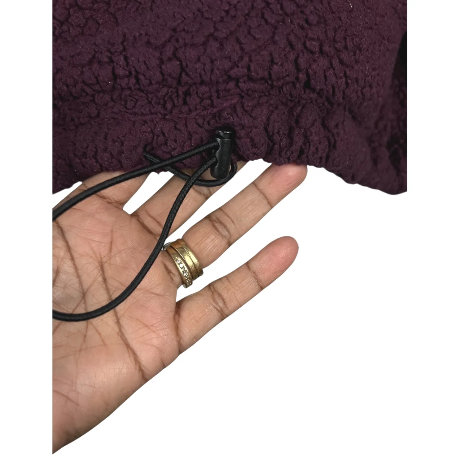 PINK Victoria's Secret Sherpa Fleece Pullover Jacket Purple -Sz. Medium - Image 6