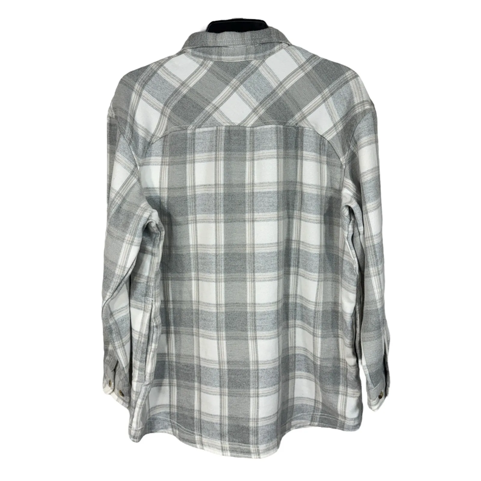 Columbia Womens X-Large Flannel Jacket Shacket Plaid Button-Up Pockets Collared - Image 5