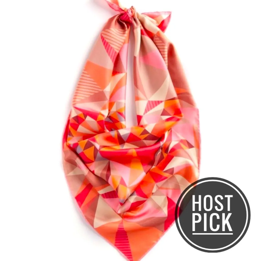 Chicory San Francisco Pink Mosaic Silk Scarf 90x90cm | 100% Mulberry Silk - Image 8