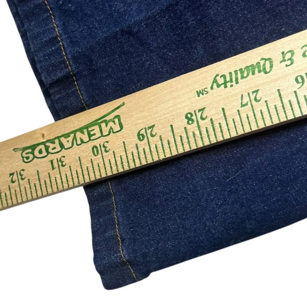 The Blues Women’s 12 Vtg Y2K Dark Wash Flare‎ Cargo Jeans Denim Pocket Casual Blue - Image 9